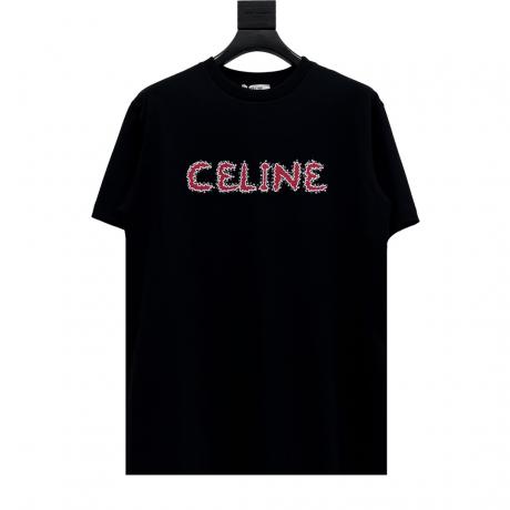セリーヌ CELINE Tシャツ緩い服夏レジャー半袖百搭  通気印刷高級感 トレンドファッショントレンド高級感 気質通気 偽物優良Lineライン