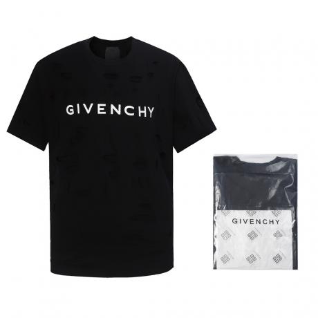 Givenchy ジバンシイ メンズレディース緩い服定番人気新作半袖印刷穴印刷エレガントな服 大きい2色 激安コピー