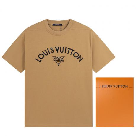 すぐにお届け ヴィトン LOUIS VUITTON  定番新作刺繍半袖快適印刷2色 スーパーコピー専門店n級品