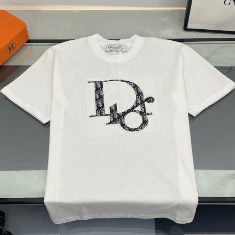 ディオール Dior メンズレディース緩い服ラウンドネック 新作半袖高品質同じスタイル芸能人2色 本当に届くスーパーコピー安心通販サイト