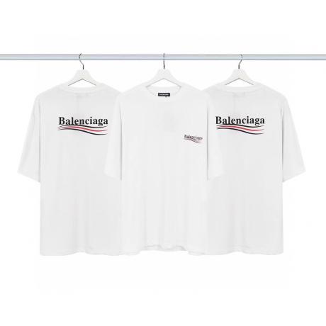 弊社2年保証 BALENCIAGA バレンシアガ メンズTシャツ緩い服定番半袖印刷 工場直営専門店