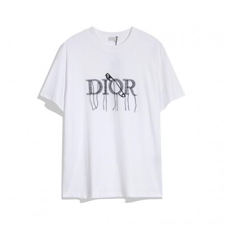 Dior ディオール Tシャツ綿新作刺繍半袖2色 激安 代引き口コミ