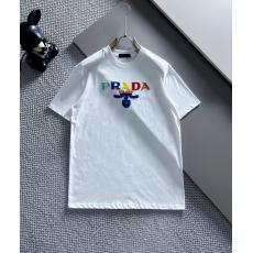 すぐ届く PRADA プラダ Tシャツ刺繍半袖快適2色 スーパーコピー最高品質工場直営