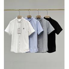 モンクレール MONCLER メンズ綿定番人気刺繍半袖個性トレンドファッション良いシャツ絶妙格子縞トレンドスリムフィット気質 格安安全専門店