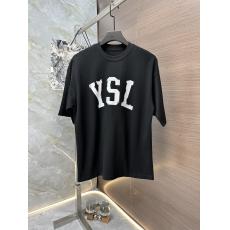 イヴ・サンローラン YSL Tシャツ緩い服新作レジャー半袖トレンドファッションハンサムトレンド夏スリムフィット2色 格安工場直営格安