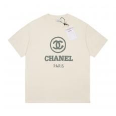 シャネル CHANEL メンズレディースTシャツ緩い服半袖百搭  印刷高品質2色 偽物工場直営ランキング