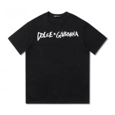 Dolce&Gabbana ドルチェ＆ガッバーナ Tシャツ刺繍ラウンドネック 新作半袖印刷标志2色 スーパーコピー激安販売通販サイト