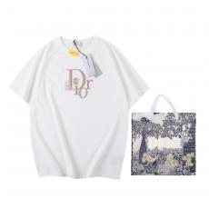 直営店買付 ディオール Dior 新作刺繍半袖通気快適印刷柔軟通気 レプリカ販売