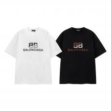 バレンシアガ BALENCIAGA メンズレディースTシャツ半袖快適印刷高級2色 ブランド服ランク