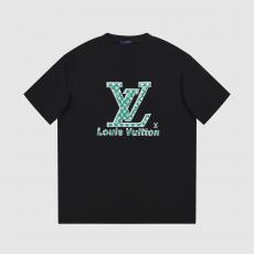 ヴィトン LOUIS VUITTON  メンズレディースTシャツ綿新作半袖印刷2色 clothes安全なサイト