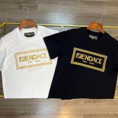 フェンディ FENDI Tシャツカップル刺繍新作半袖百搭  快適印刷個性コラボレーション スーパー最高品質n級品