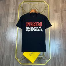 FENDI フェンディ メンズレディースTシャツ刺繍ラウンドネック 半袖百搭  标志高級 最高品質レプリカ安全
