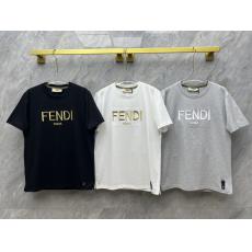 FENDI フェンディ Tシャツ綿刺繍シンプルさ レジャー半袖ファッション絶妙絶妙3色 本当に届く安全おすすめサイト