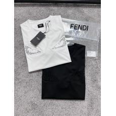 ブランド販売 フェンディ FENDI ラウンドネック 新作半袖通気高級通気2色 偽物ブランド安全