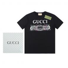 グッチ GUCCI メンズレディースTシャツ定番ラウンドネック 半袖印刷ニットレトロ2色 スーパー専門店n級品