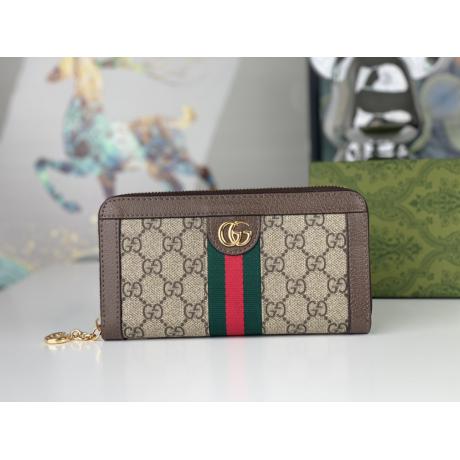 即対応 GUCCI グッチ 新款キャンバス図案財布レザージッパー字母ロゴ 3色 本当に届くブランドコピーちゃんと届く国内安全後払い代引きサイト