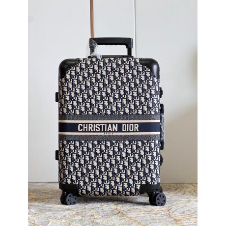 Dior ディオール 定番 キャンバス優雅ジェンダーレスモダンユーティリティレザースーツケース 20インチ  スーパー代引き口コミ