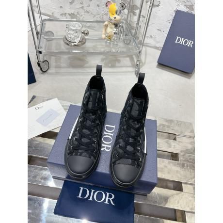 Dior ディオール B23 オブリーク ロゴ ハイカット スニーカー ブラック Christian Dior(クリスチャンディオール) / ハイカットスニーカー/39