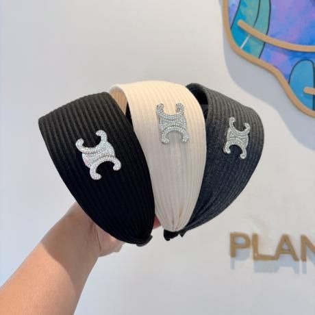 セリーヌ CELINE 3色CELINE 新作 レターロゴ ニット ワイドヘアバンド