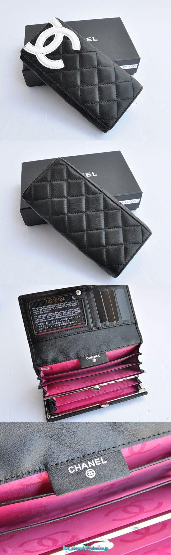 新作のシャネル激安長財布 164 黑白 カンボンライン がま口式小銭入れ ファッション特売