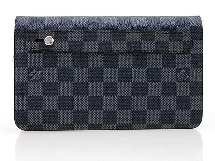 ルイヴィトンコピー黒新品ダブル財布の取っ手バッグ2012