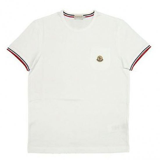 モンクレール[MONCLER] 2010年春夏新作 胸ポケット付クルーネックTシャツ "80183-00" ホワイト