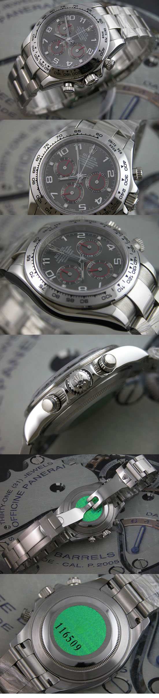 おしゃれなブランド時計がロレックス-デイトナ-ROLEX-116509-24-男性用を提供します.