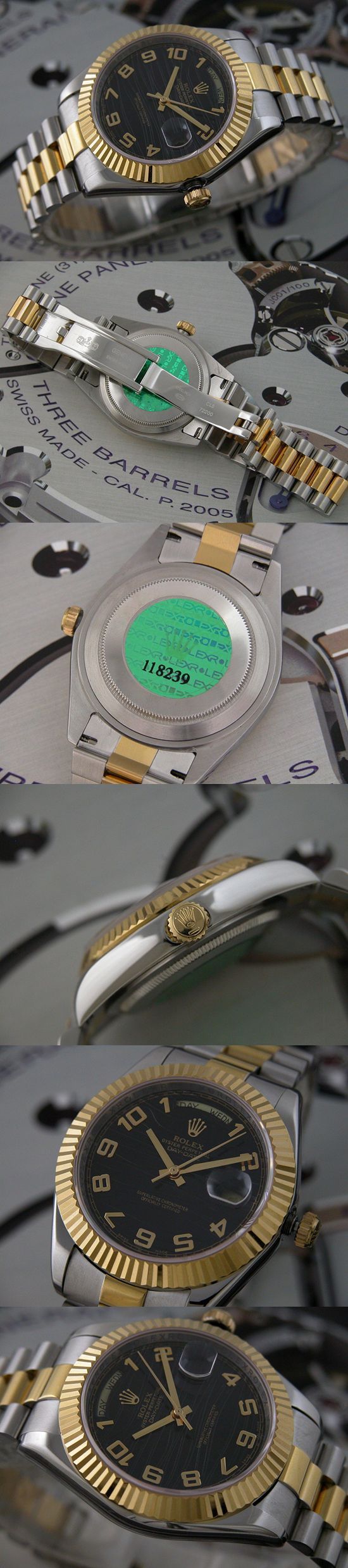 おしゃれなブランド時計がロレックス-デイデイト-ROLEX-118239-121-男性用を提供します.