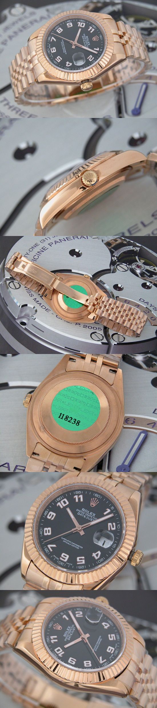 おしゃれなブランド時計がロレックス-デイトジャスト-ROLEX-118238-108-男性用を提供します.