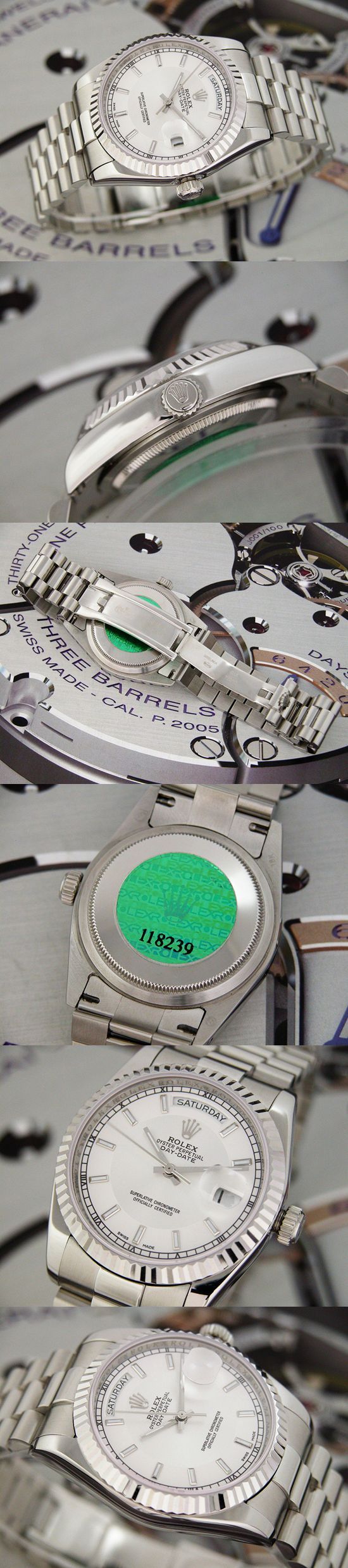 おしゃれなブランド時計がロレックス-デイデイト-ROLEX-118239-114-男性用を提供します.