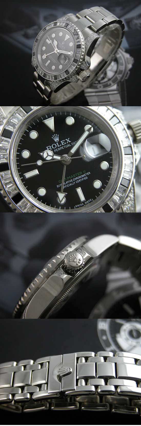 おしゃれなブランド時計がロレックス-GMTマスターII-ROLEX-16759-17-男性用を提供します.