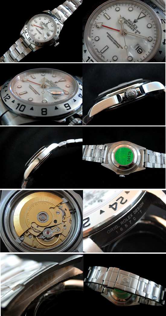 おしゃれなブランド時計がロレックス-エクスプローラⅡ-ROLEX-16570-3-男性用を提供します.