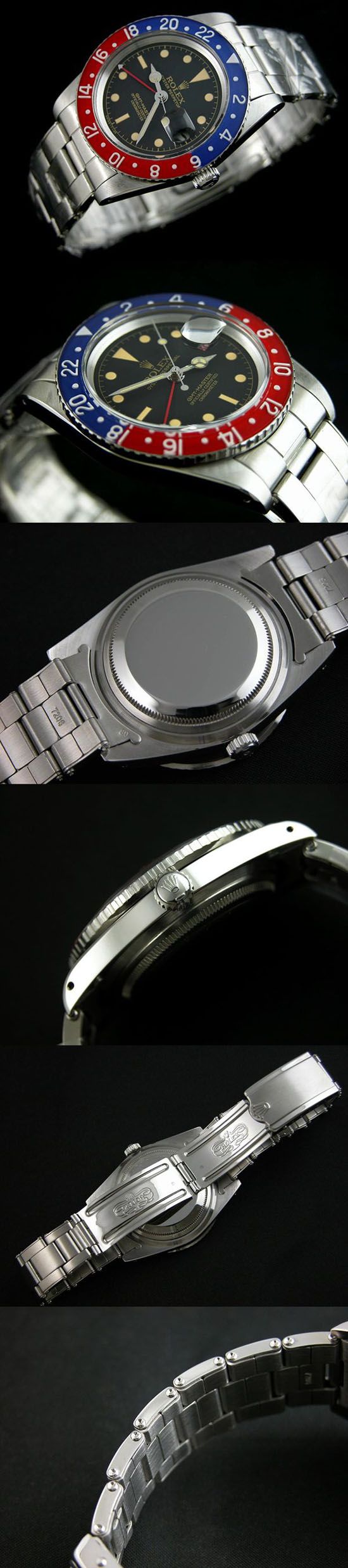 おしゃれなブランド時計がロレックス-GMTマスター-ROLEX-16750-19-男性用を提供します.
