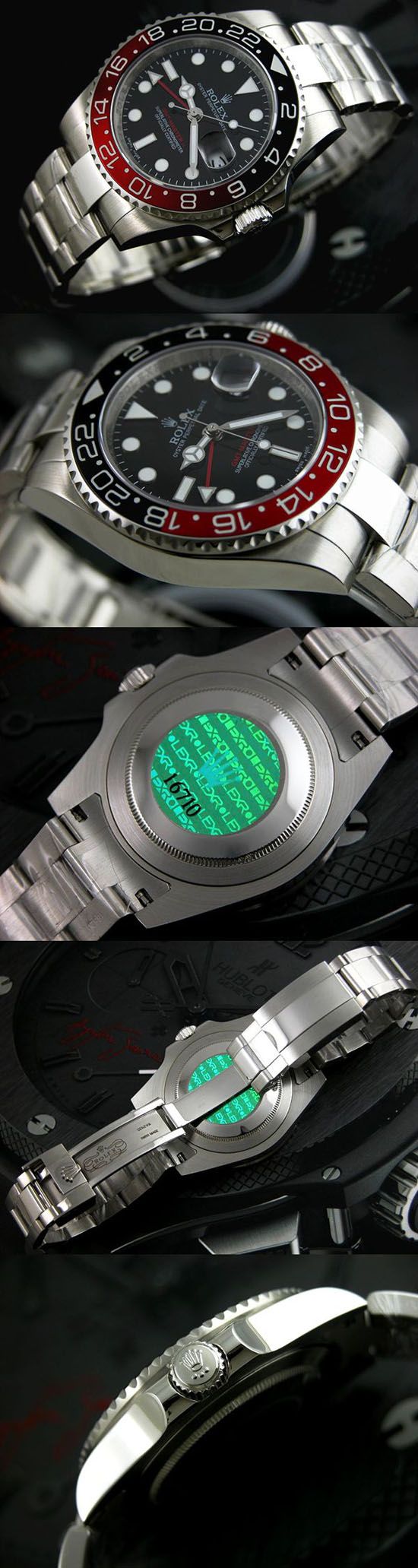 おしゃれなブランド時計がロレックス-GMTマスター-ROLEX-16710-23-男性用を提供します.