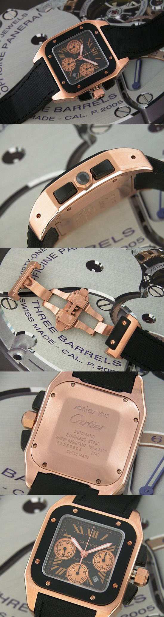 おしゃれなブランド時計がカルティエ-サントス100-CARTIER-W2020003-ao-男性用を提供します.