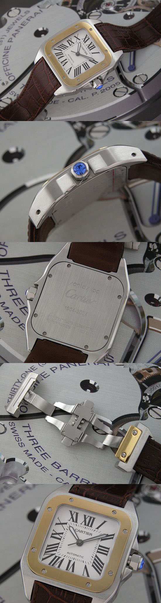 おしゃれなブランド時計がカルティエ-サントス100-CARTIER-W20072X7-男性用を提供します.