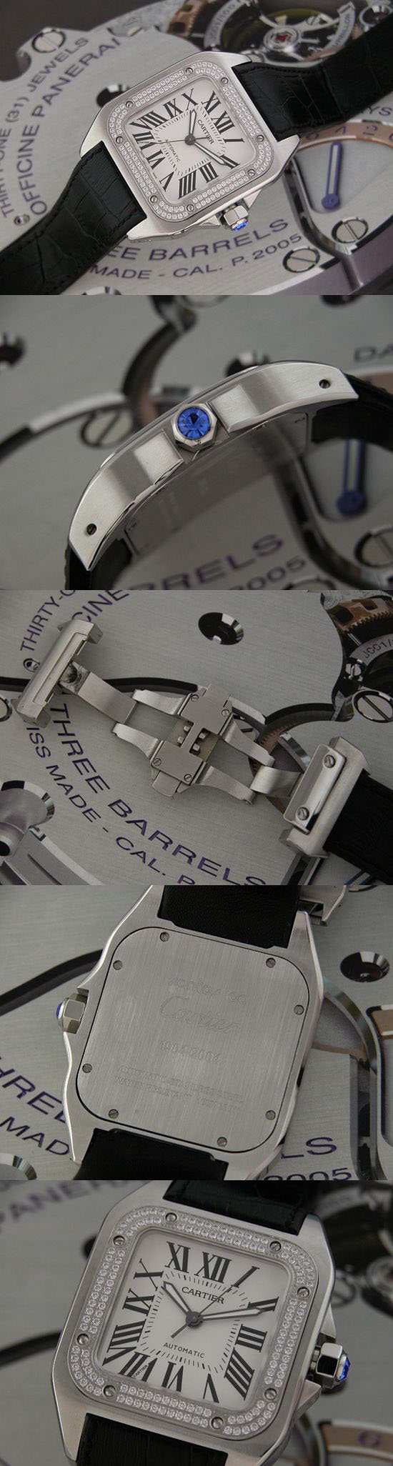 おしゃれなブランド時計がカルティエ-サントス100-CARTIER-WM500951-ap-男性用を提供します.