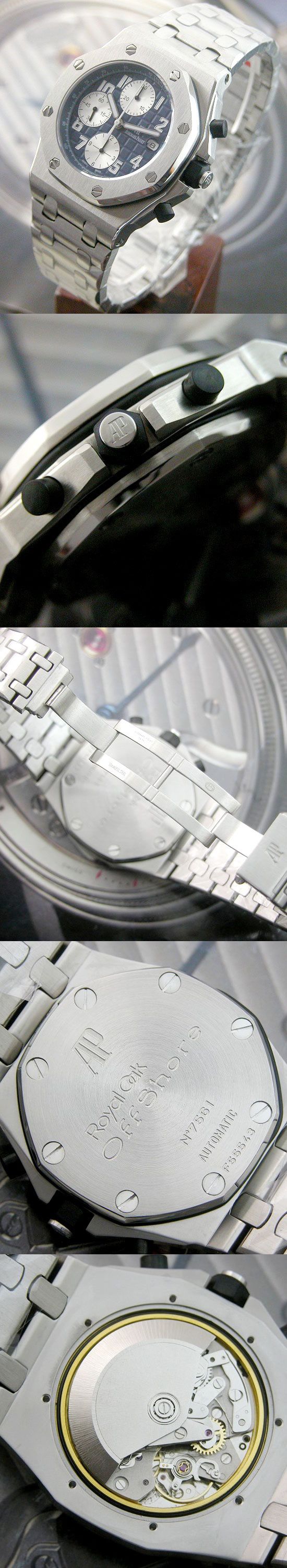 おしゃれなブランド時計がオーデマピゲ-ロイヤルオ-オフショアクロノーク-AUDEMARS PIGUET-25721ST.OO. 1000ST.09-男性用を提供します.