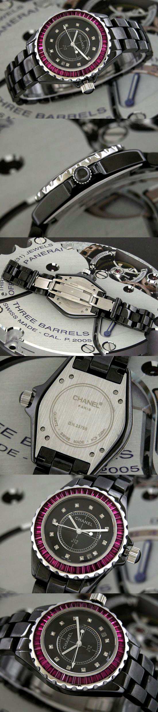 おしゃれなブランド時計がシャネル-CHANEL-H2017-as-J12-男性用を提供します.
