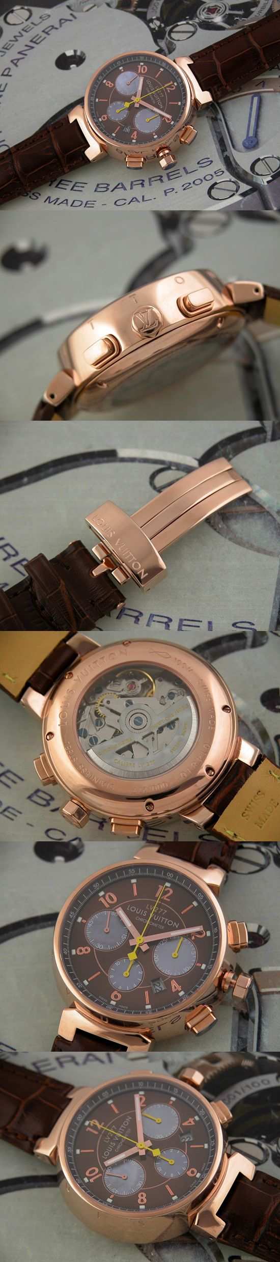 おしゃれなブランド時計がルイヴィトン-タンブール-LOUIS VUITTON-Q11450-ag-男性用を提供します.