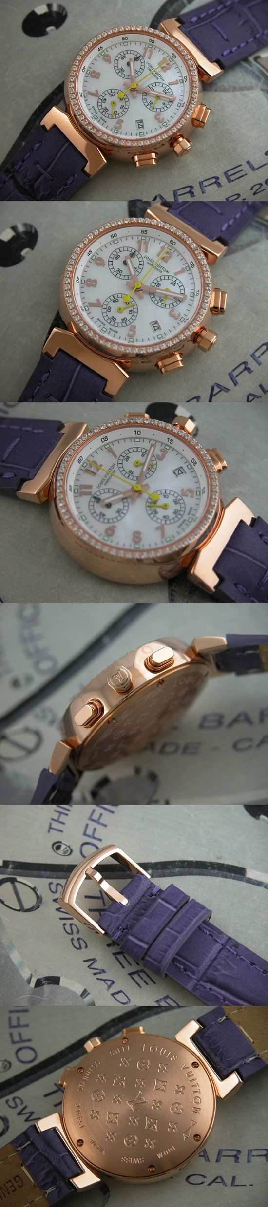 おしゃれなブランド時計がルイヴィトン-タンブール-LOUIS VUITTON-LV00013S-女性用を提供します.