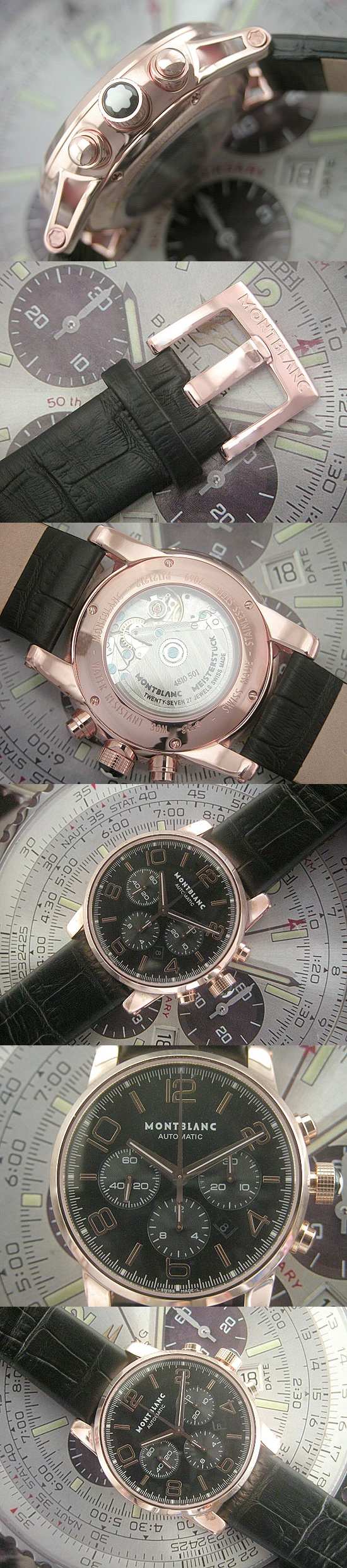 おしゃれなブランド時計がMONTBLANC-モンブラン-101548-ab 男性用腕時計を提供します.